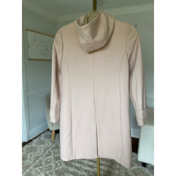 J. Crew Peacoat Wool Toggle Coat Hood Pink Preppy Fall Winter Snowbird French 00 - Picture 4 of 12